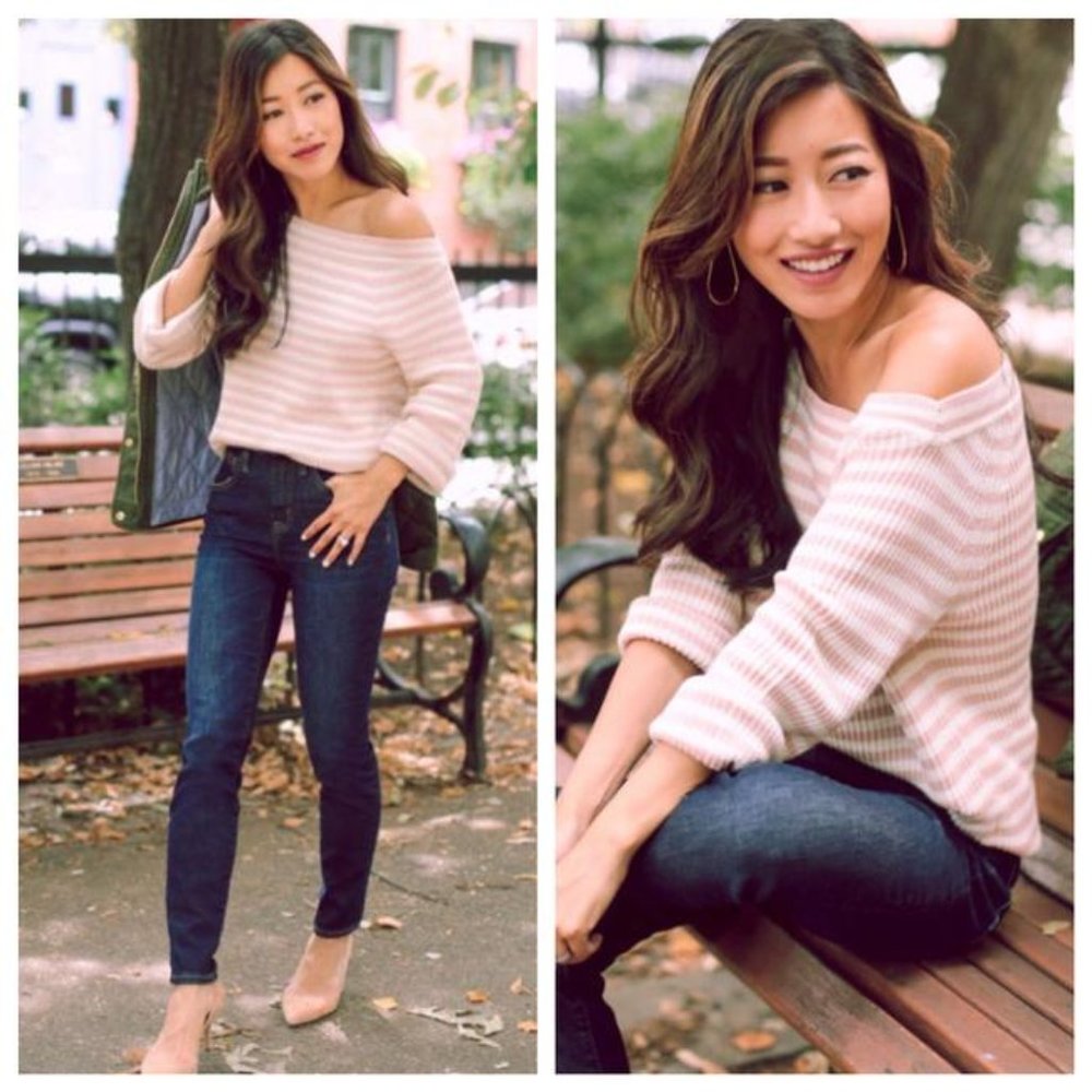 J.crew cream & tan boatneck sweater xxs